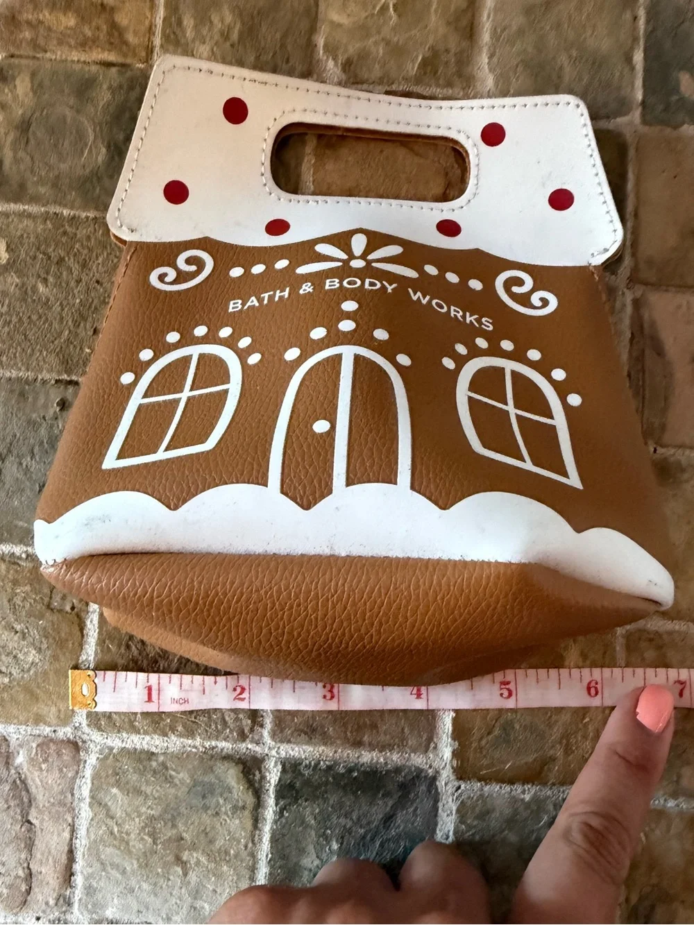 Bath & Body Works Brown & White Gingerbread House small bag